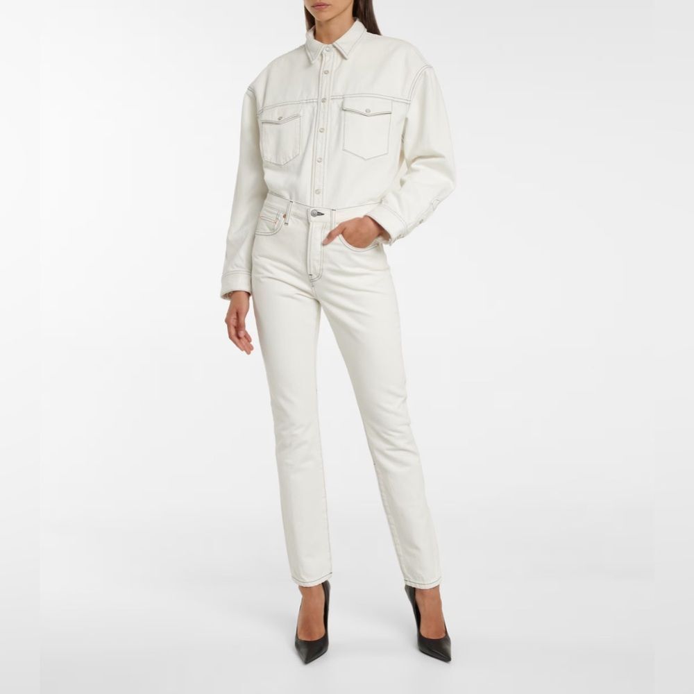 Wardrobe NYC White Jeans High Waisted Size 26 Minimalist Quiet Luxury